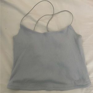 Garage Bungee Cami Ribbed Open Criss Cross Back